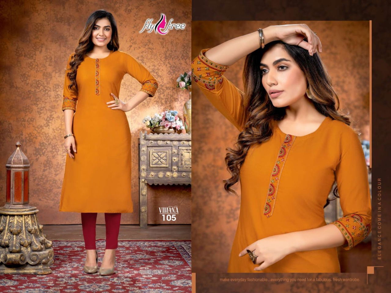 Fly Free Vihana New exclusive Wear Designer Rayon Kurti Collection